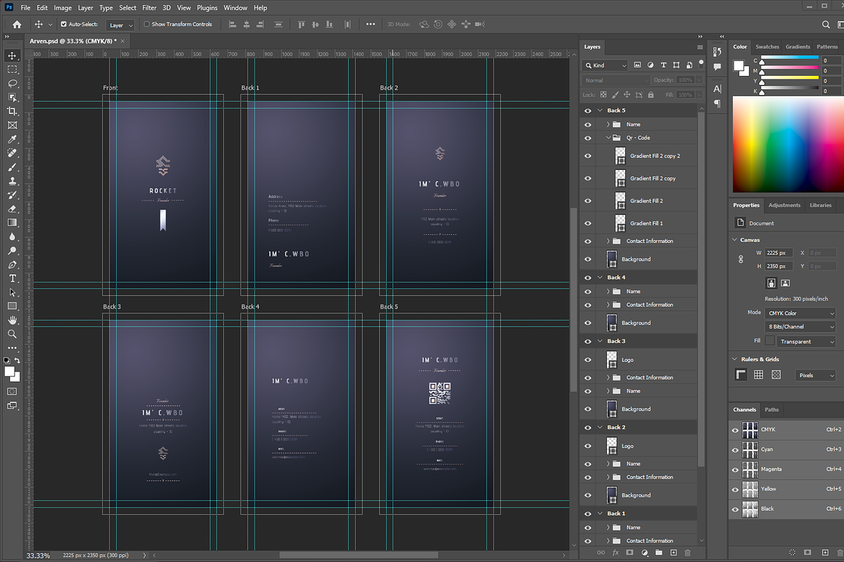 Arven - Elegant Business cards, a Business Card Template by Ctrl space studio (Photo 6 of 9)