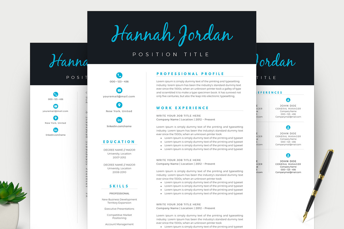 Resume/CV & Cover Letter Template, a Resume Template by TemplateCrafts (Photo 1 of 3)