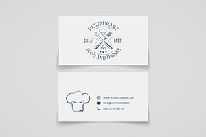 Restaurant Business Card Template.