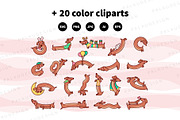 Cute Kawaii Dachshund Dog Character, an Animal Illustration by Palau (Thumbnail 10 of 12)