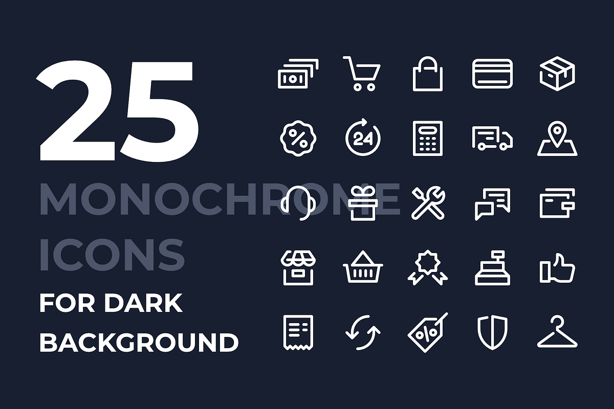 Shopping Icons, an Outline Icon by Ruslan Babkin (Photo 4 of 12)