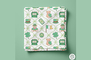 Lucky Teddy Bear Seamless Pattern, a Seasonal Illustration by TitaLivingArt (Thumbnail 4 of 13)