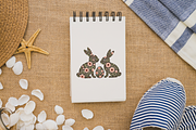 Floral Easter Bunny PNG Clipart., an Illustration by KennedyStudio (Thumbnail 4 of 5)