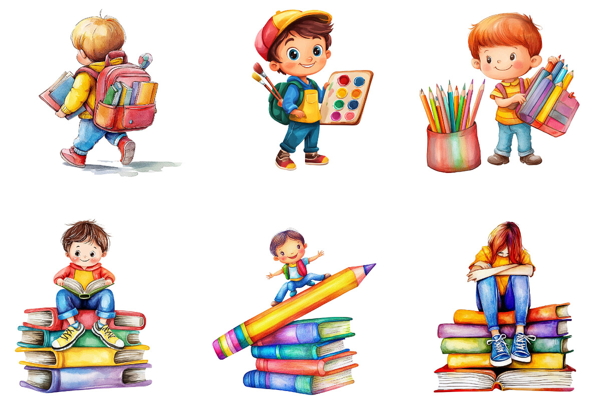 Back to School Clipart Black Teacher, a Seasonal Illustration by Designking (Photo 5 of 5)