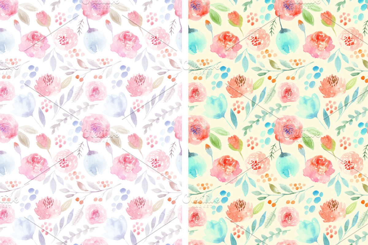 Watercolor Floral Clip Art, an Illustration by Anna Guz's Store (Photo 6 of 9)