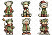 Whimsical Christmas, Teddy, Clipart, an Animal Illustration by Black Bird Studio (Thumbnail 5 of 6)