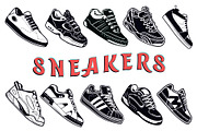 Sport Shoes Set, Sneakers Vector, a Healthcare Illustration by Den Marty Studio (Thumbnail 12 of 12)