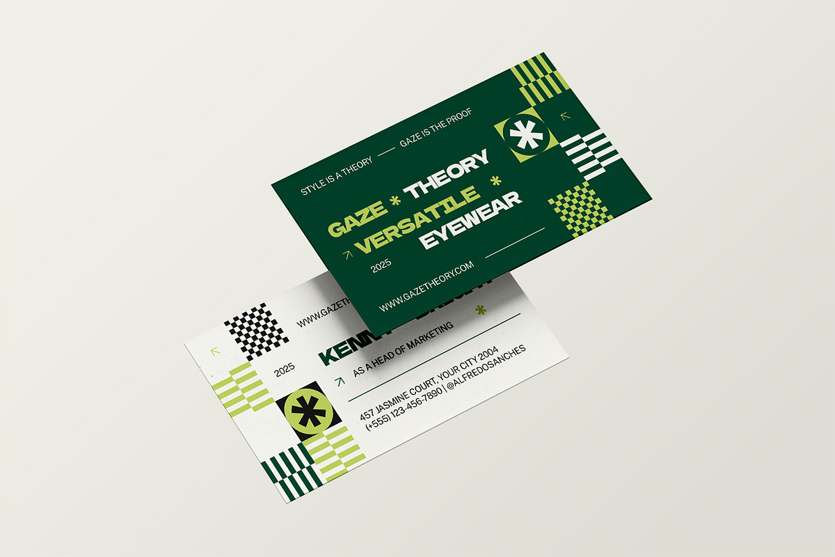 Gaze Theory Eyewear - Business Card, a Business Card Template by StreaksideStd (Photo 3 of 3)