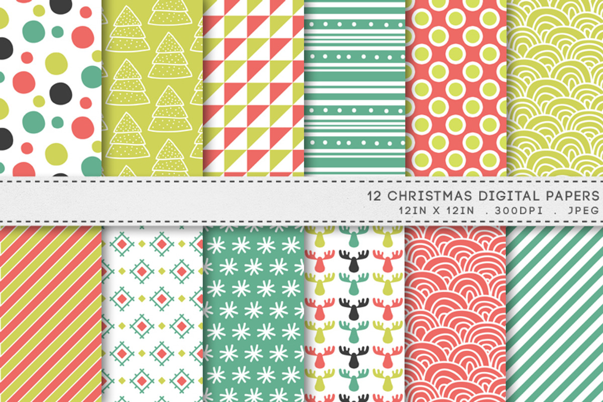 Christmas Patterns Digital Paper