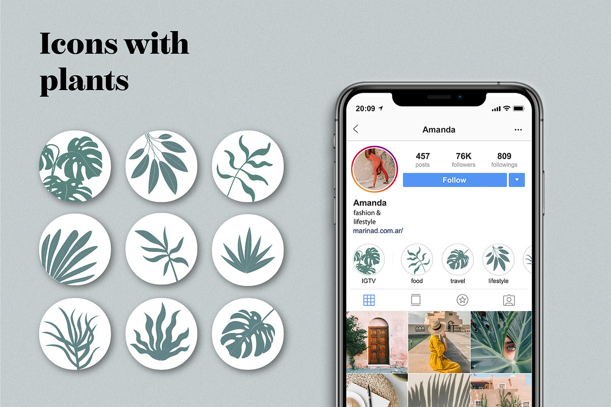 Modern instagram highlight covers, a Social Media Template by EkaterinaKiriy (Photo 4 of 7)