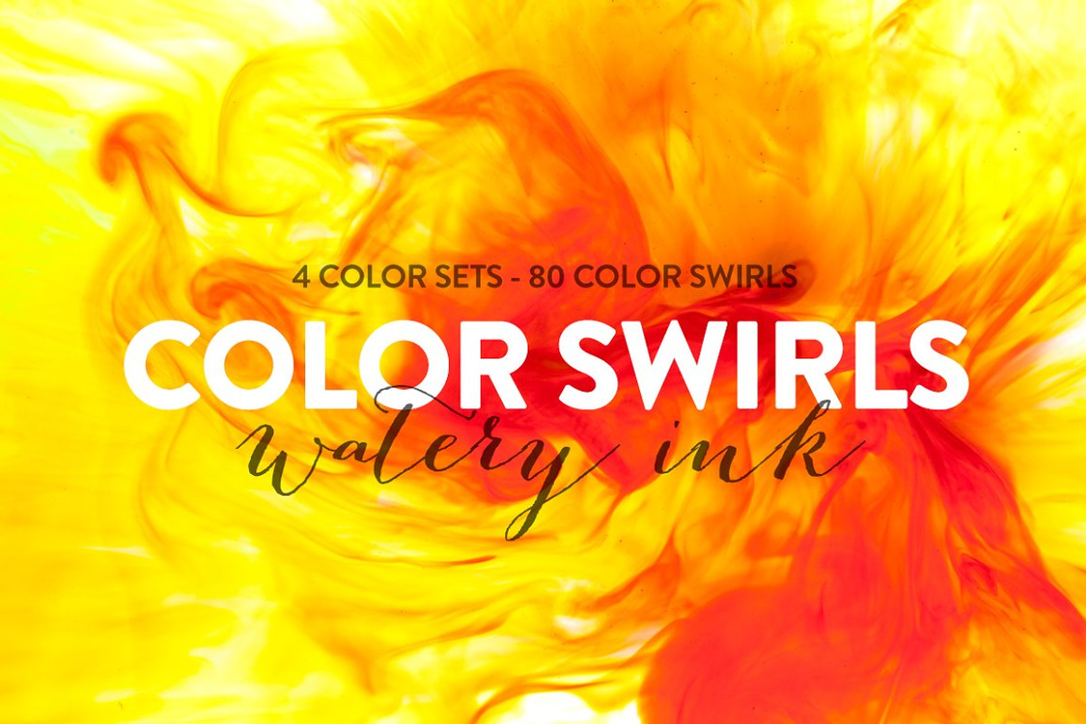 80 Color Swirls - Watery Ink, a Texture Graphic by Graphic Goods Co (Photo 1 of 4)