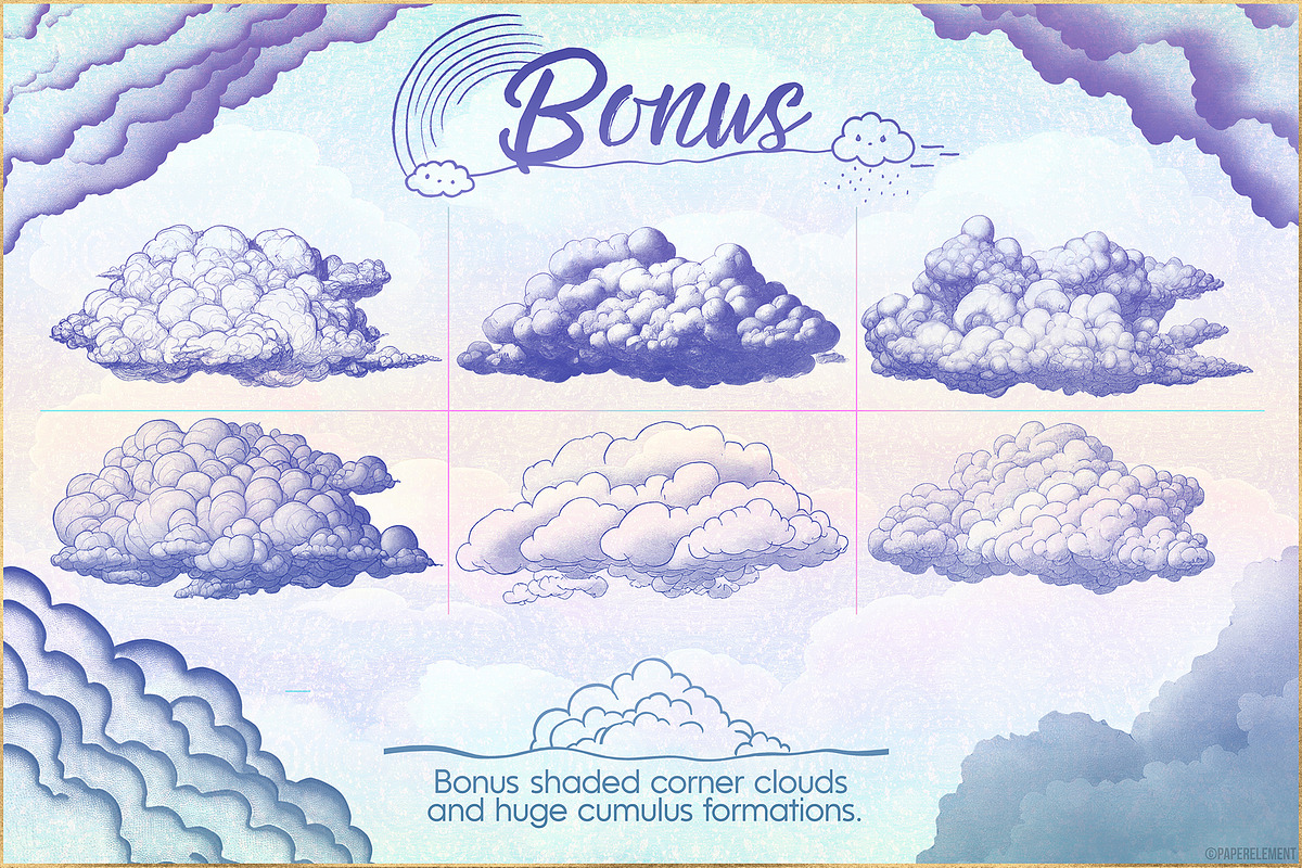 Cloud Creator Doodle Stamp Brushes, a Brush Add-On by Paper Element (Photo 10 of 10)