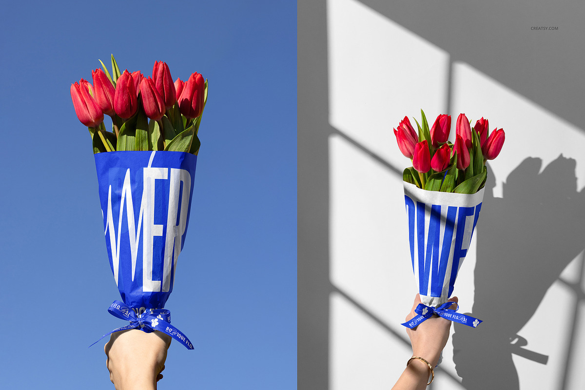 Bouquet Tissue Wrapping Paper Mockup, a Merchandise Mockup by creatsy5 (Photo 9 of 22)