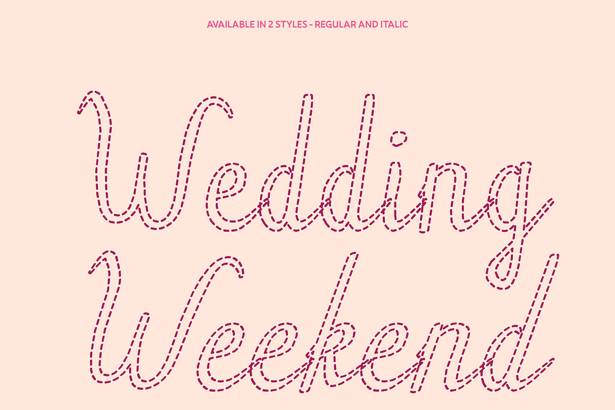 CS Royce Dashed, a Script Font by Craft Supply Co. (Photo 3 of 8)