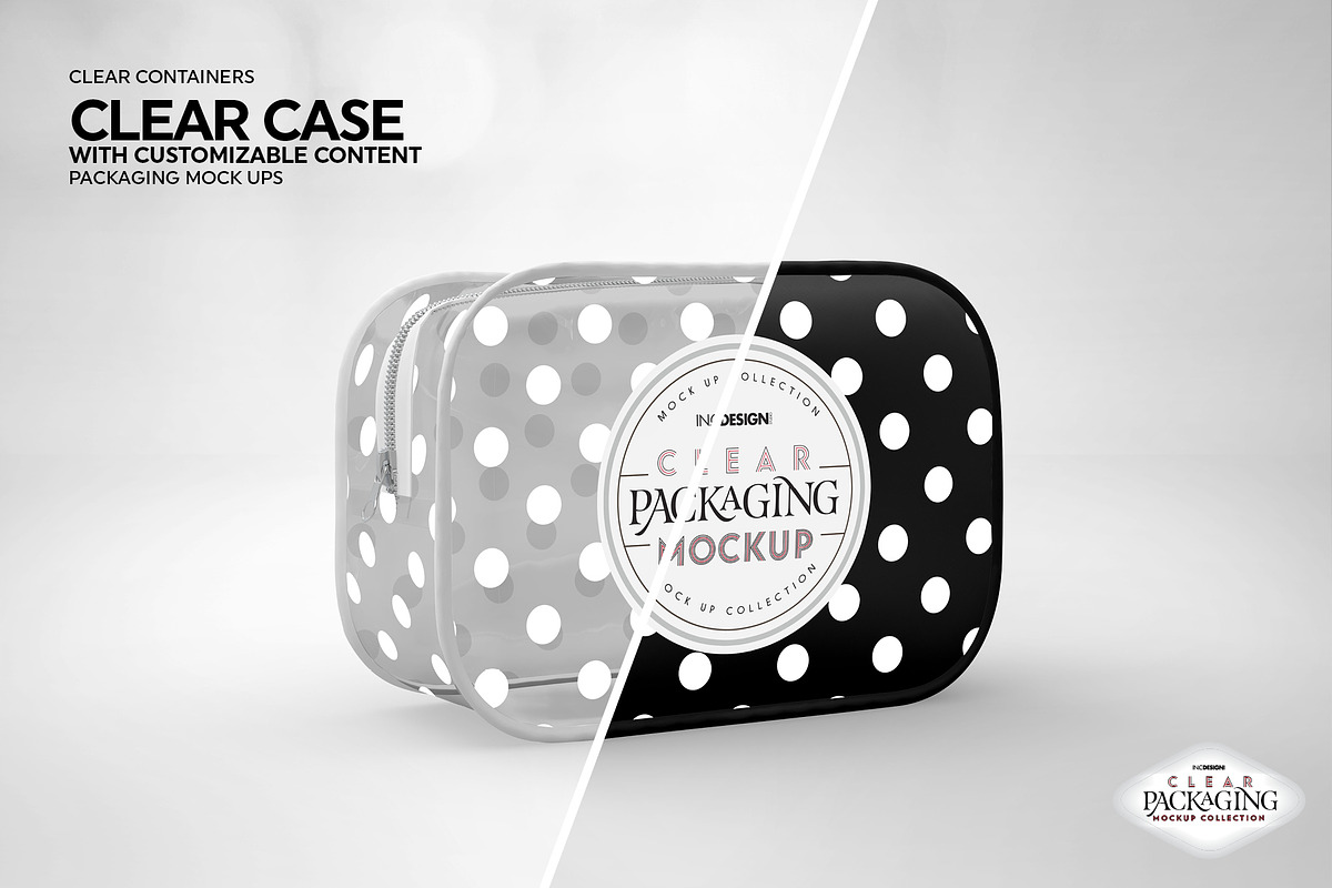 Clear Zipper Case Packaging Mockup, a Cups & Container Mockup by INCDesign (Photo 8 of 10)