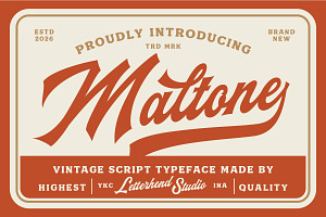 Maltone Script, a Script Font by Letterhend Studio