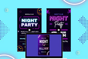 Neon Night Party Instagram Story, a Templates & Theme by TemplateCastleStore (Thumbnail 3 of 9)