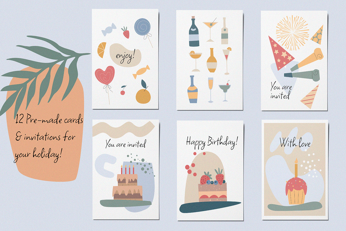 Birthday party collection clipart, a Decorative Illustration by svetlatek (Photo 4 of 11)
