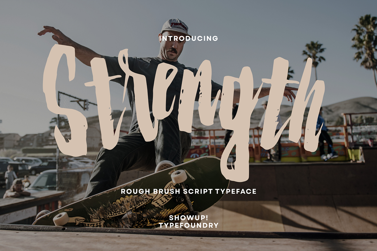 Strenght Script, a Script Font by ShowUp! Studio (Photo 1 of 11)