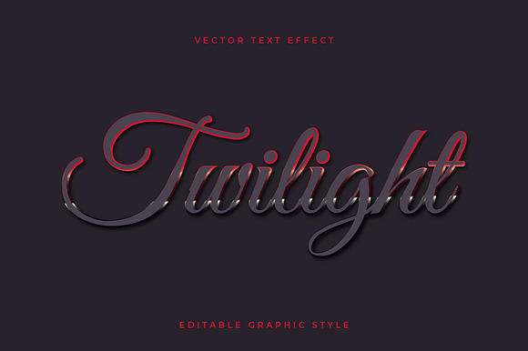 Elegant Script Glossy Text Effect preview 4