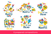Día de los Muertos Clipart & Pattern, a Seasonal Illustration by VasilkovS (Thumbnail 3 of 7)