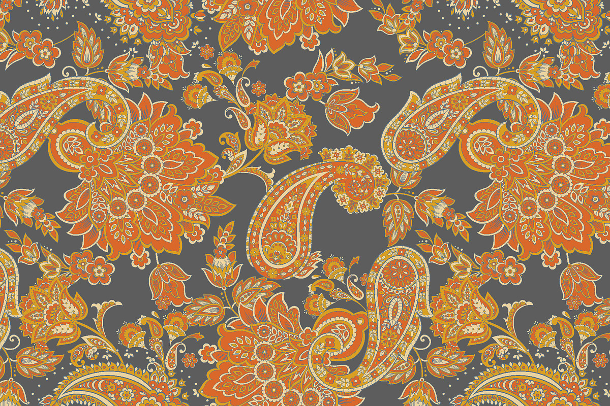 Paisley seamless fabric patterns, a Pattern Graphic by antalogiya (Photo 2 of 4)