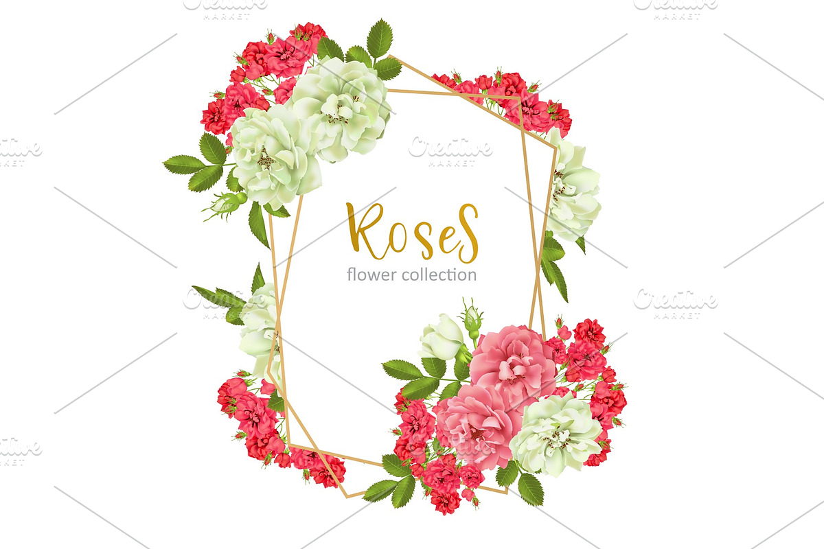 Wedding invitation with wild rose flowers, a Decorative Illustration by irska
