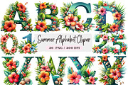 Summer Alphabet Clipart Bundle, an Illustration by DreamArtGraphic (Thumbnail 1 of 4)