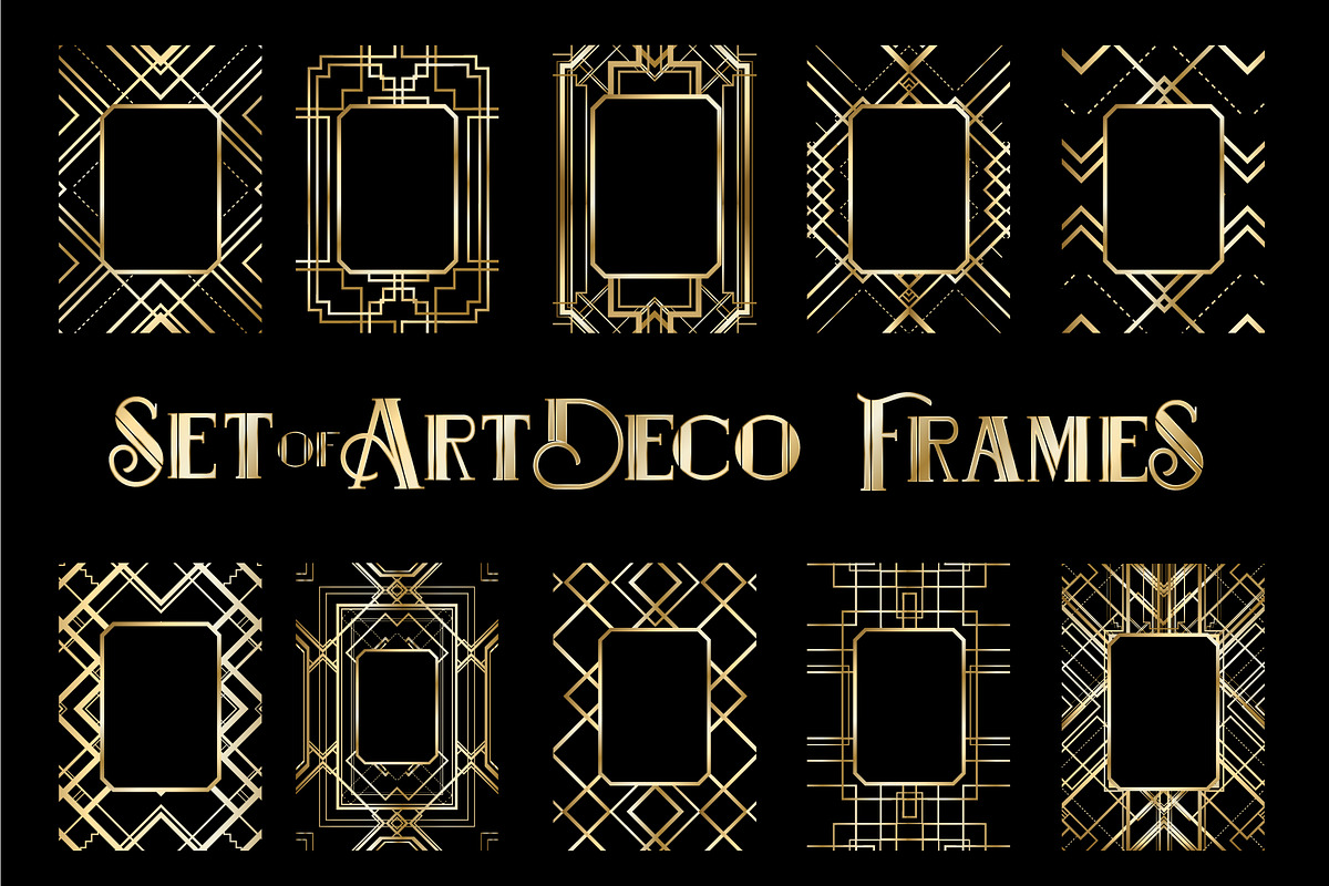 Set Art Deco Frames [vector graphic], an Object Graphic by ArtemKovalenco (Photo 3 of 5)