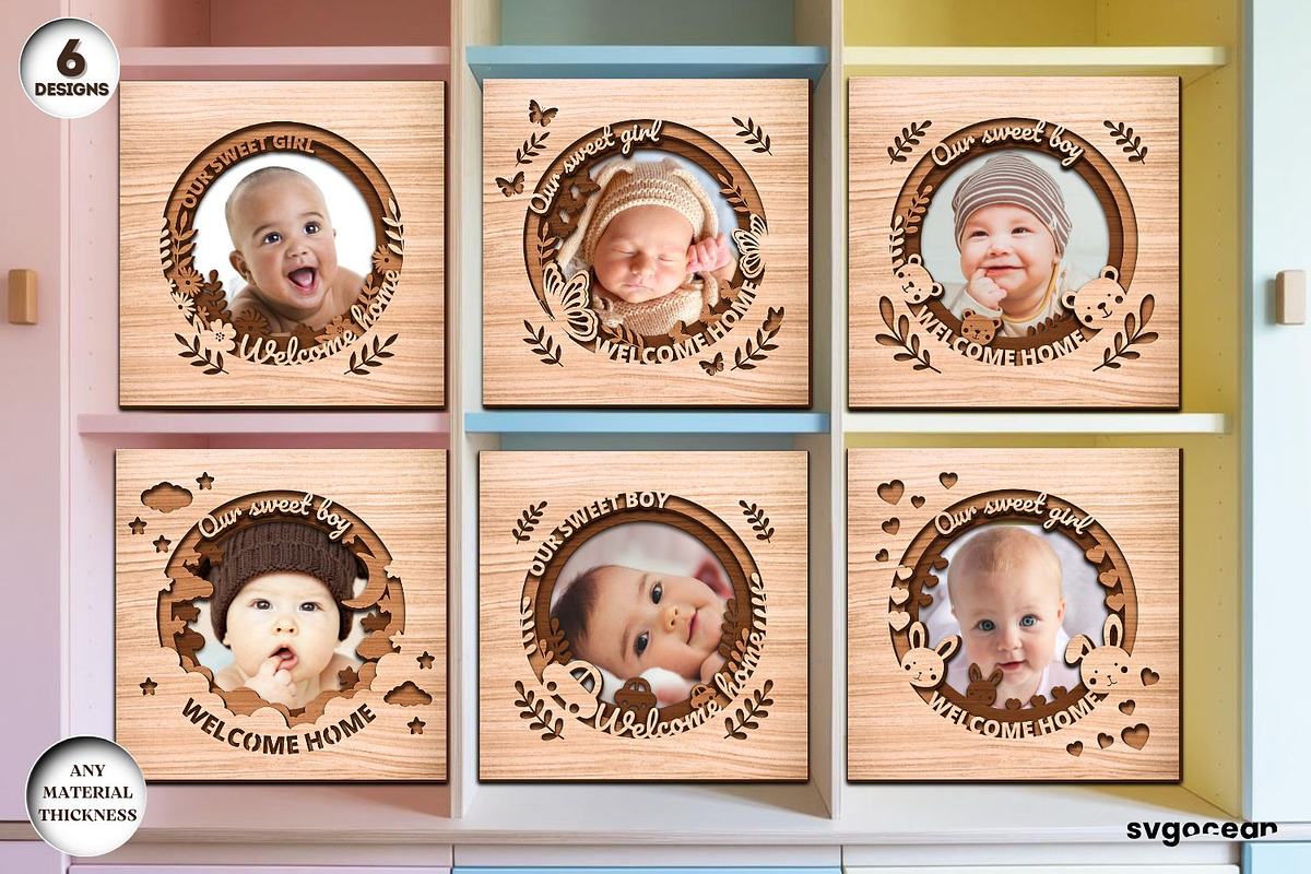 Shadow Box Frames Laser Cut Bundle, a Decorative Illustration by svgocean (Photo 1 of 13)
