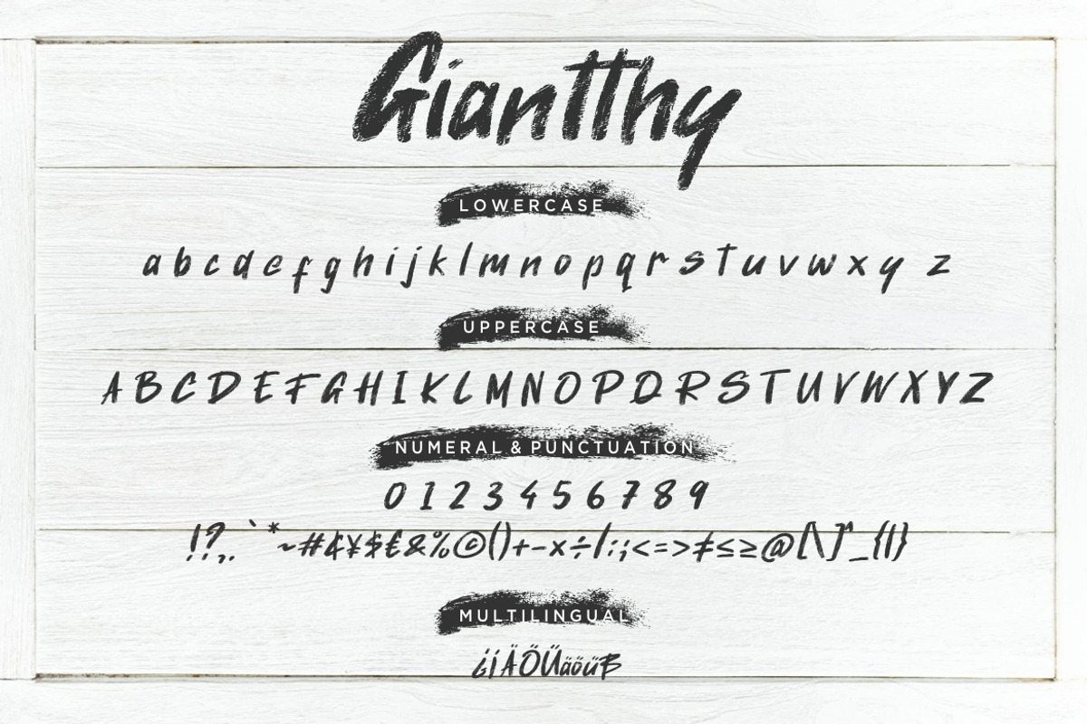Giantthy Brush Advertisement Font preview 7