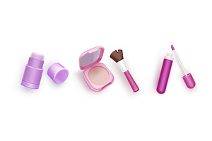 Makeup products set isolated on, an Object Illustration by art PVP - market