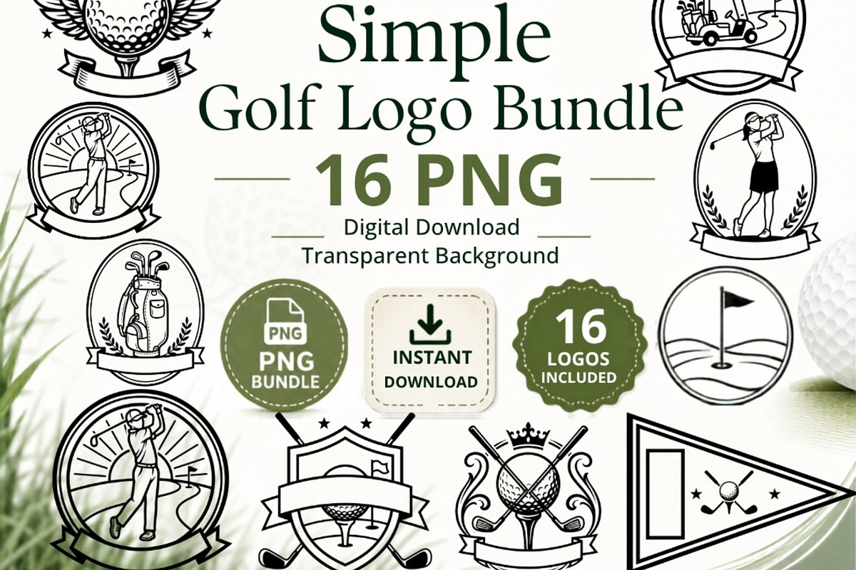 Simple Golf Logo Bundle, a Solid Icon by Tanya Kart (Photo 1 of 9)