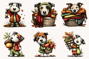 Quirky Autumn Dog Clipart, a Seasonal Illustration by Designworld (Thumbnail 5 of 10)