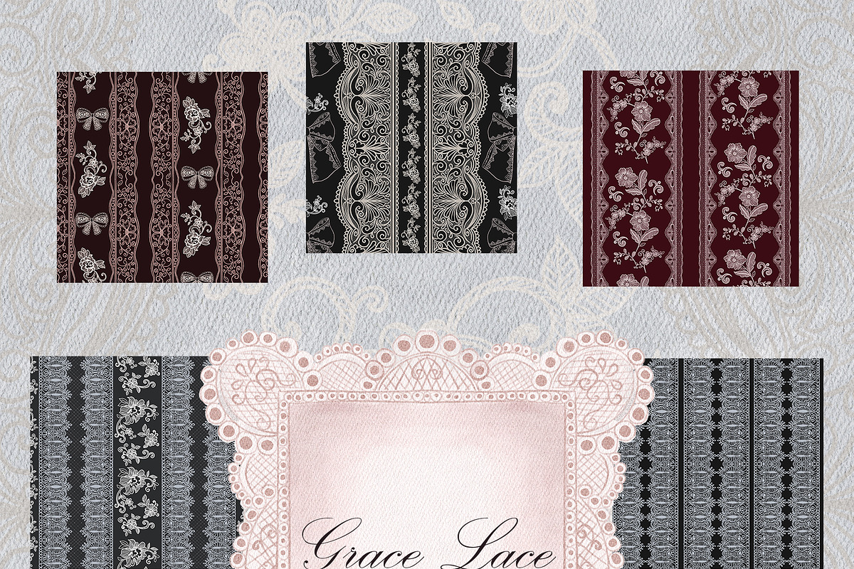 Grace Lace. Hand draw watercolor, an Object Graphic by ma_i_vi (Photo 11 of 12)