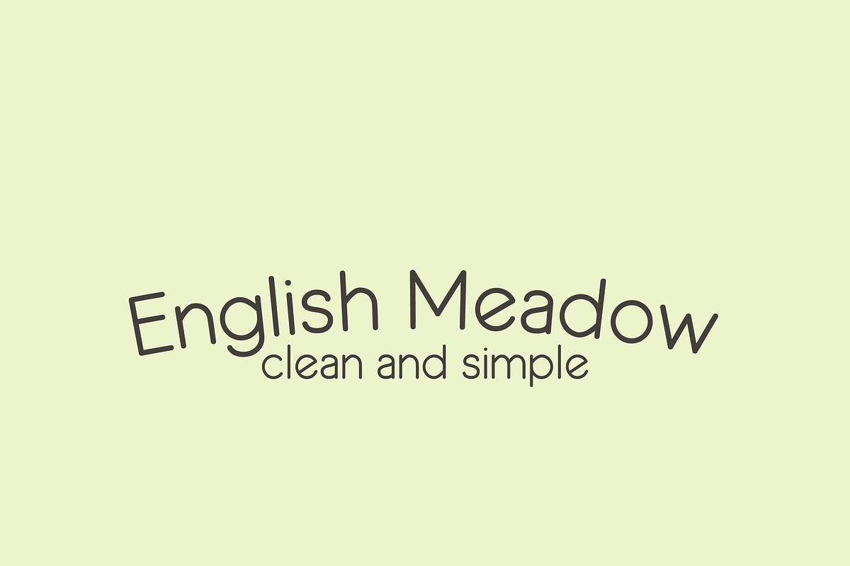 English Meadow Font, a Handwritten Font by noonsun (Photo 1 of 5)