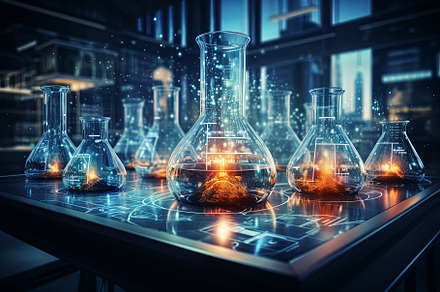Lab chemistry or science research an, an Abstract Photo by Pixeness