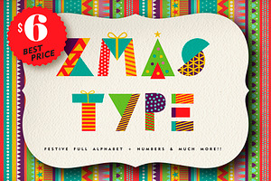 christmas geometric type+MORE 90%OFF