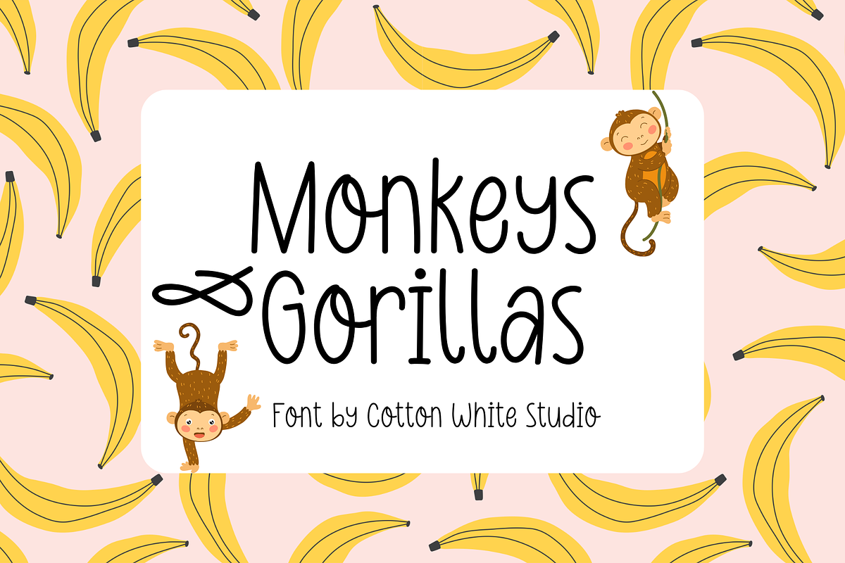 Monkeys & Gorillas Handritten Font, a Handwritten Font by Sofia Skoog (Photo 1 of 12)