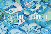 Motherboard | 3D Circuit Backgrounds, a Background Graphic by dvtchk (Thumbnail 3 of 12)
