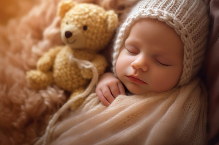 A photograph showing the innocence and purity of a newborn baby, a Person Photo by designvectx