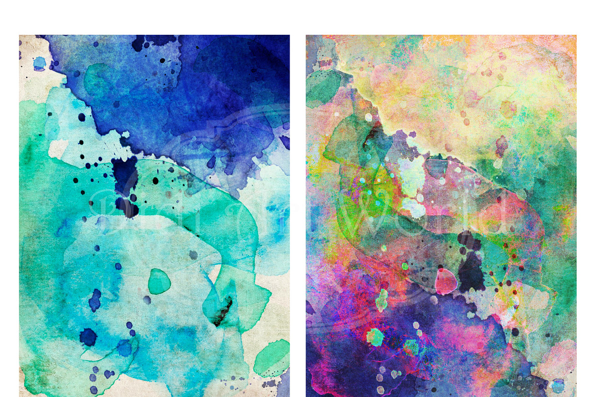 Turquoise Watercolor paper pack, an Object Graphic by DidiArtWorld (Photo 2 of 6)