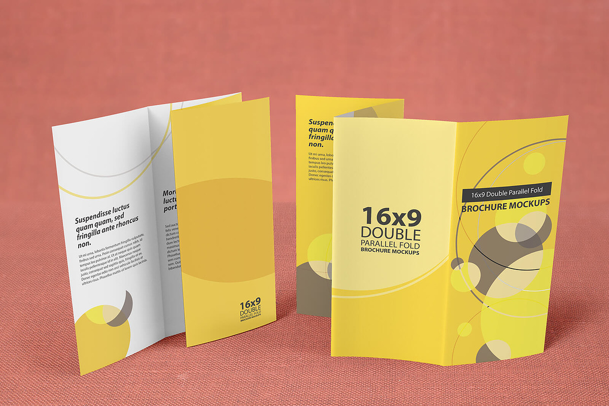 169 Double Parallel Brochure Mockup, a Mockup by Vectogravic Design