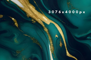 8 Gold Emerald Marble Textures