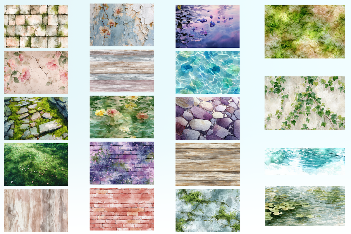 Weathered Textures Watercolor Set, a Texture Graphic by Loony Dream Designs (Photo 8 of 9)