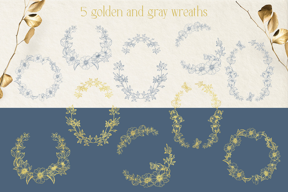 Anemones. Pencil and gold collection, a Decorative Illustration by DamriNa art (Photo 8 of 10)