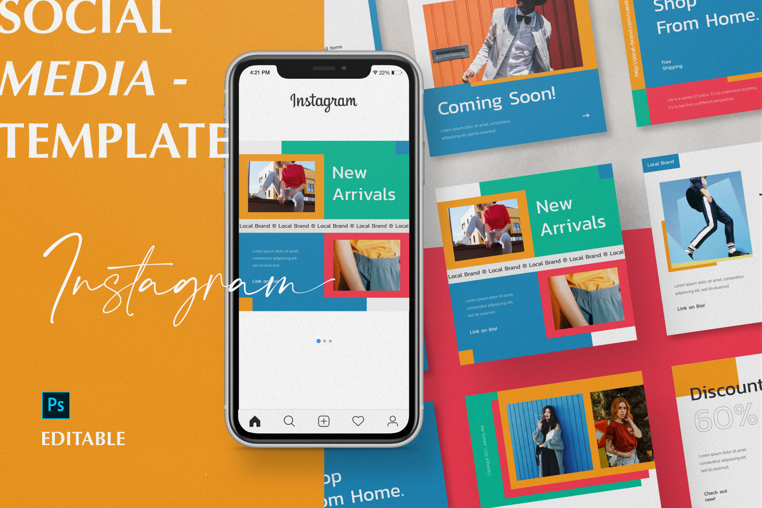 Local Brand  Social Media Brand by Typetemp Studio  Creative Market