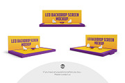 LED Backdrop Screen Mockup Set, an Advertising Mockup by Country4k (Thumbnail 4 of 4)
