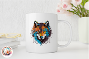 Watercolor Wolf Logo Style Digital, an Object Graphic by Negarin Digital Art (Thumbnail 8 of 9)