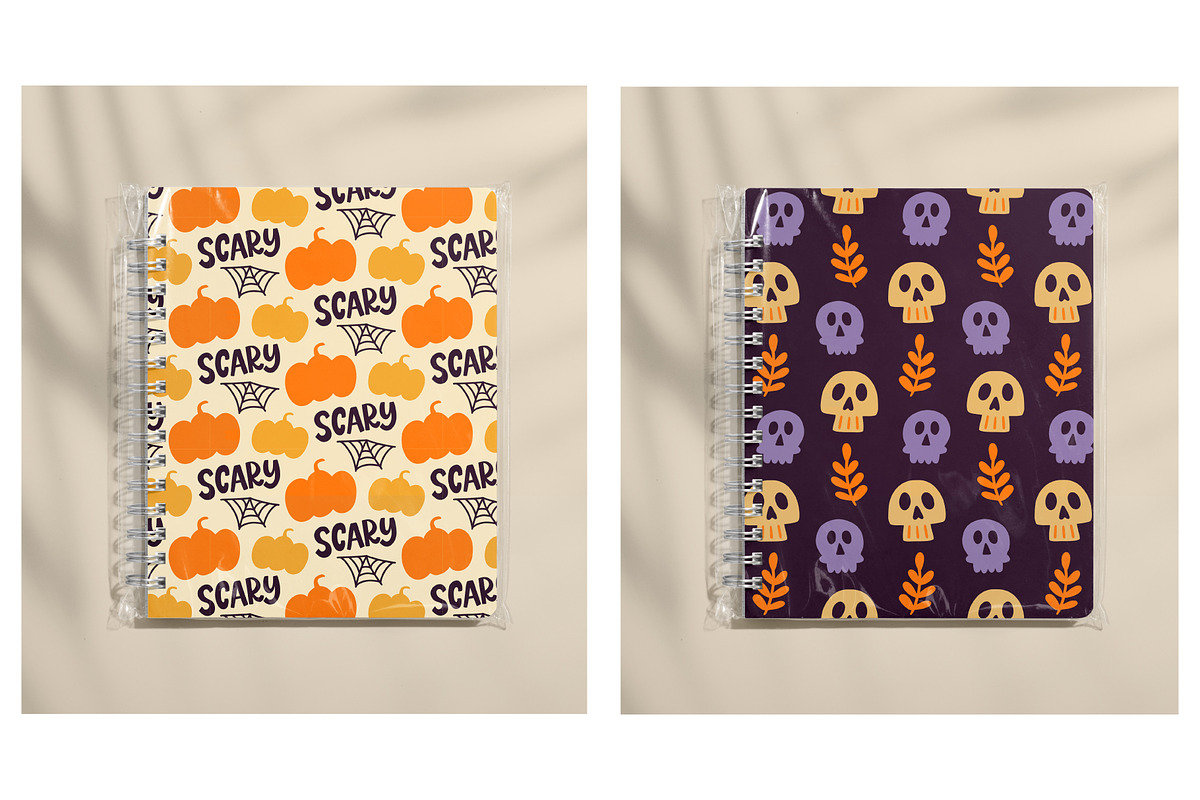 Halloween Funny Patterns Pack, a Pattern Graphic by Katrinelly (Photo 6 of 13)